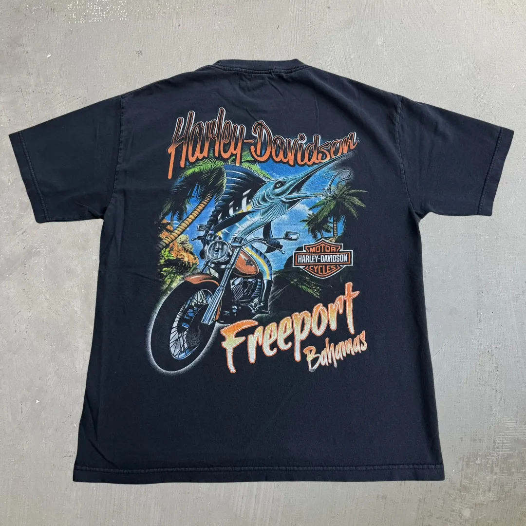 J- Vintage Harley Davidson Freeport Bahamas Graphic Tee - L sold by HG Vintage product image thumbnail 3