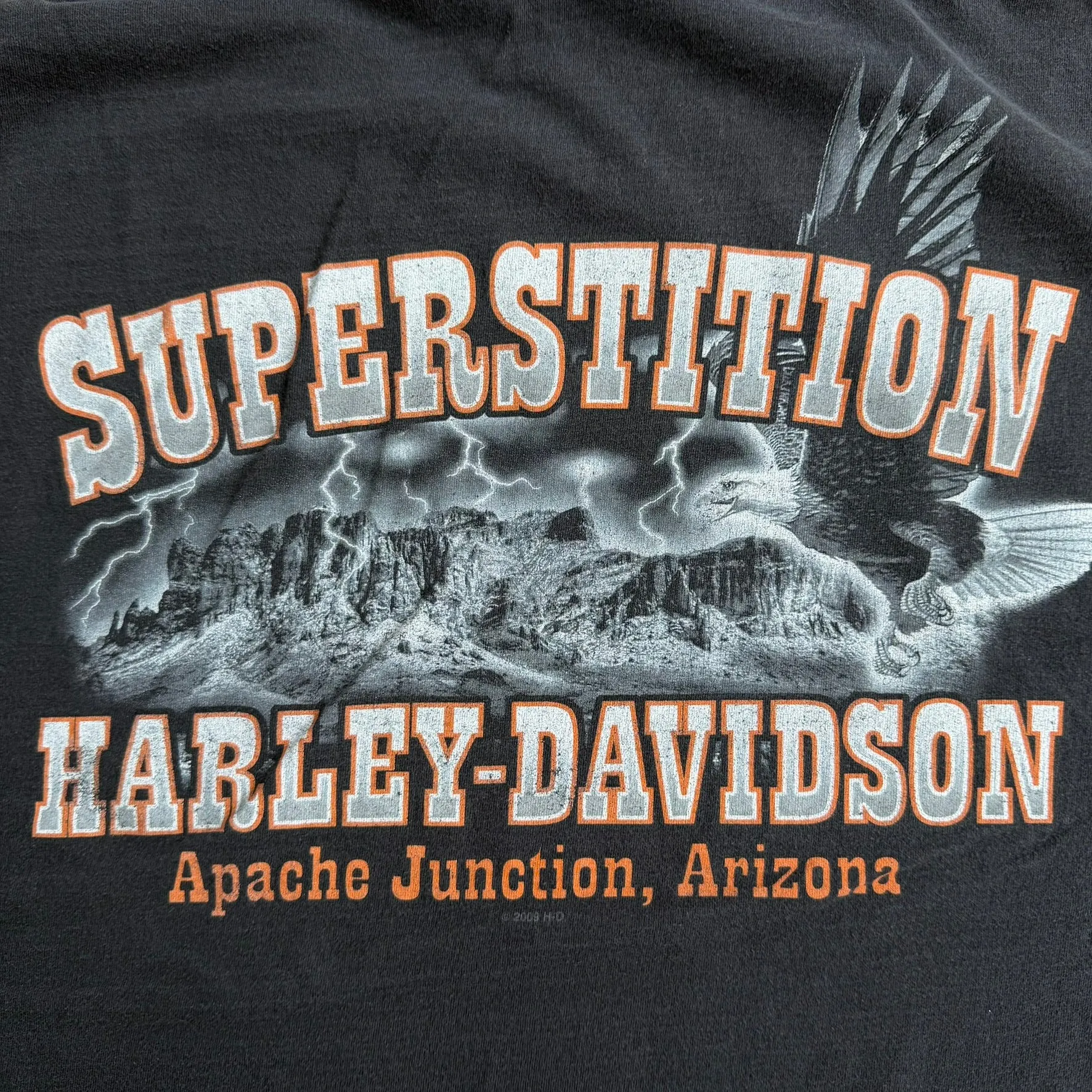 J- Vintage '12 Harley Davidson Apache Junction Arizona Graphic Tee - L sold by HG Vintage product image thumbnail 5