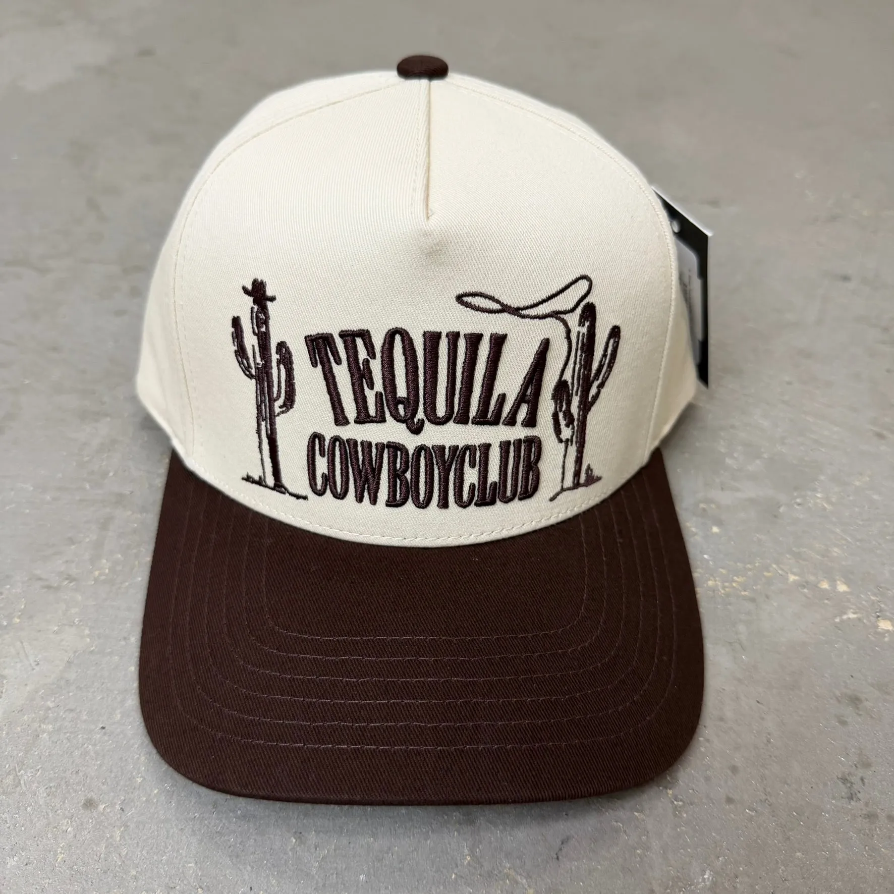 K- Brown Tequila Cowboy Club Embroidered Snapback Hat - 35 sold by HG Vintage product image thumbnail 2