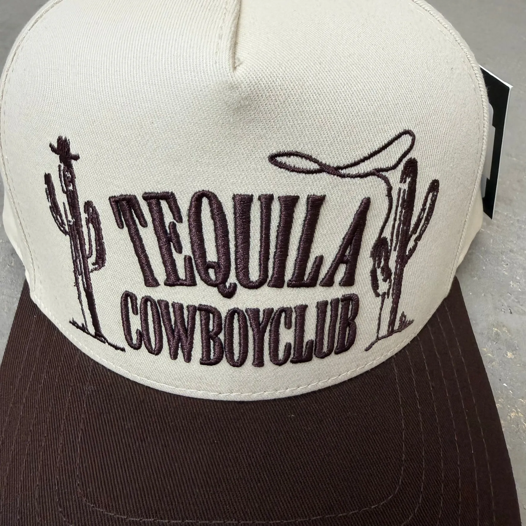 K- Brown Tequila Cowboy Club Embroidered Snapback Hat - 35 sold by HG Vintage product image thumbnail 3
