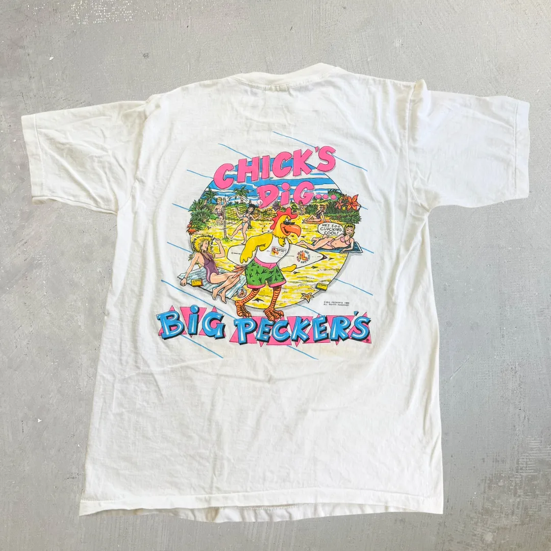 J- Vintage '88 Big Pecker Bar & Grill Graphic Made In USA Single Stitch Tee - L sold by HG Vintage product image thumbnail 3