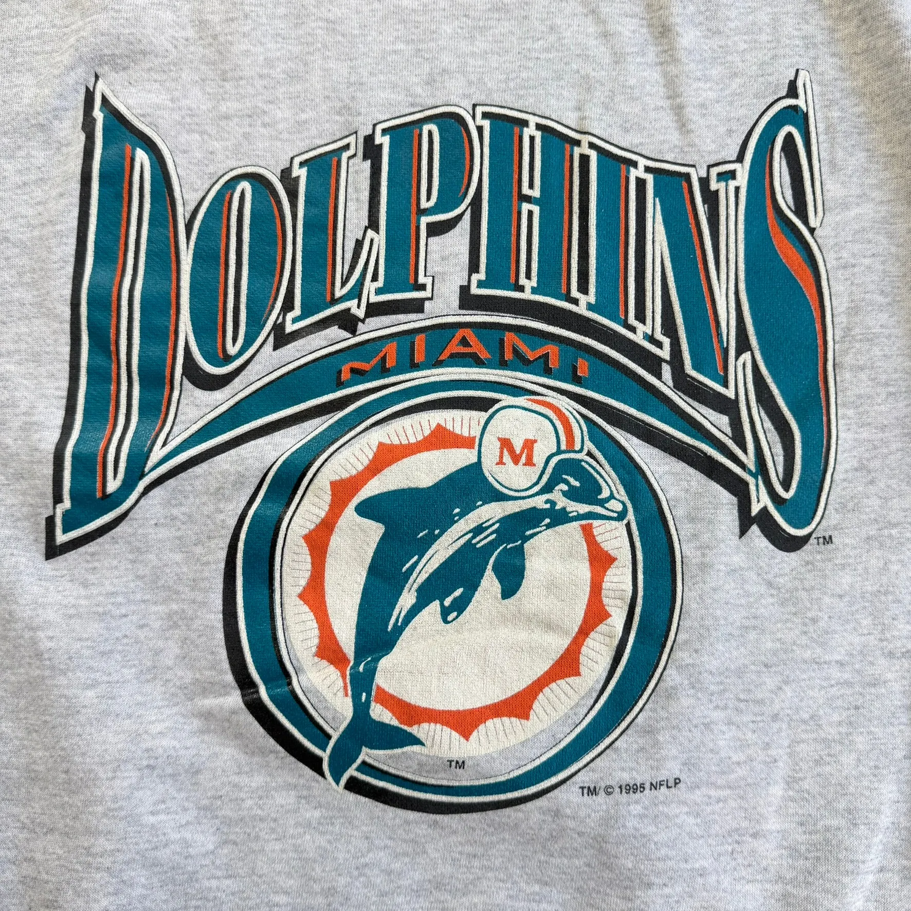 J- Vintage '95 Miami Dolphins NFL Logo 7 Graphic Made In USA Crewneck - L sold by HG Vintage product image thumbnail 2