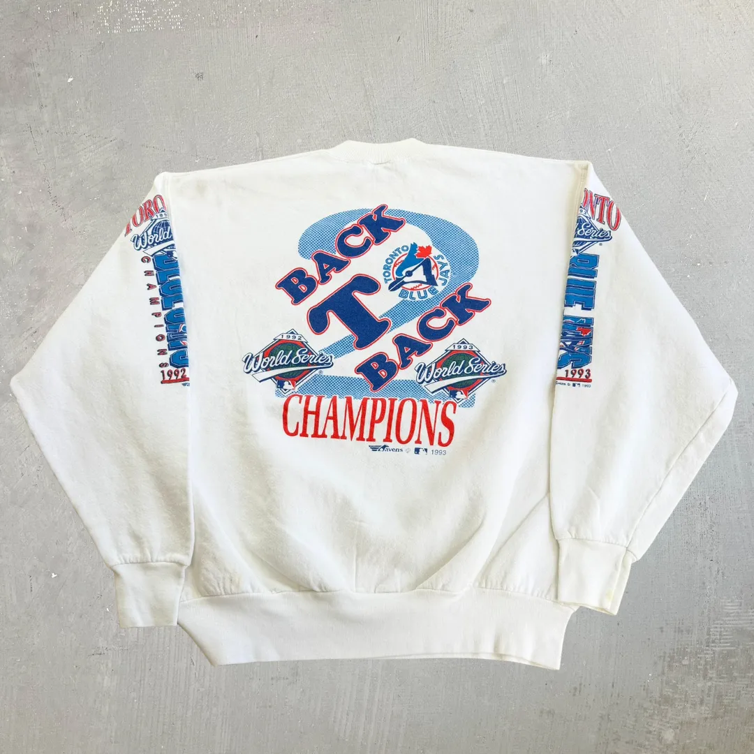 J- Vintage '93 Toronto Blue Jays MLB B2B World Series Champions Graphic Crewneck - XL sold by HG Vintage product image thumbnail 3