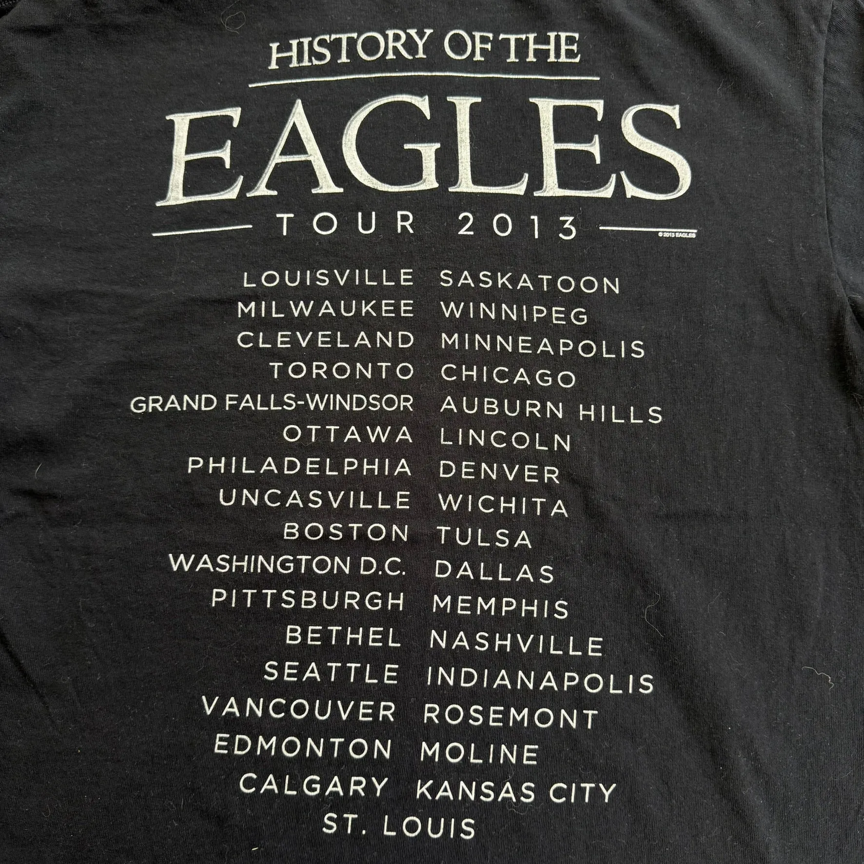 J- Vintage '13 The History Of The Eagles Tour Picture Tee - L sold by HG Vintage product image thumbnail 4