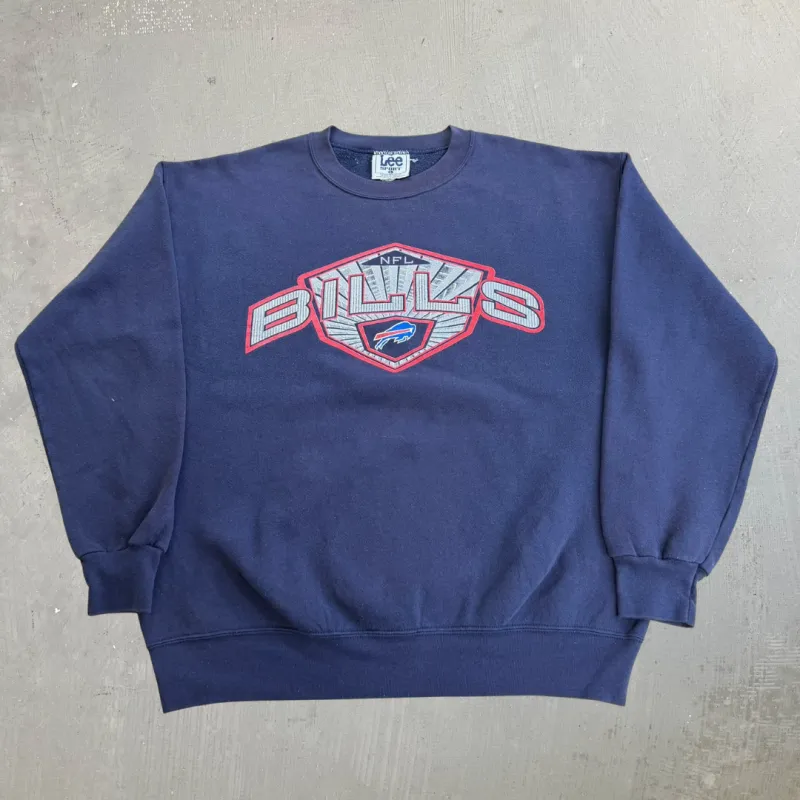 J- Vintage Buffalo Bills NFL Lee Graphic Crewneck - L (fits XL) made by HG Vintage
