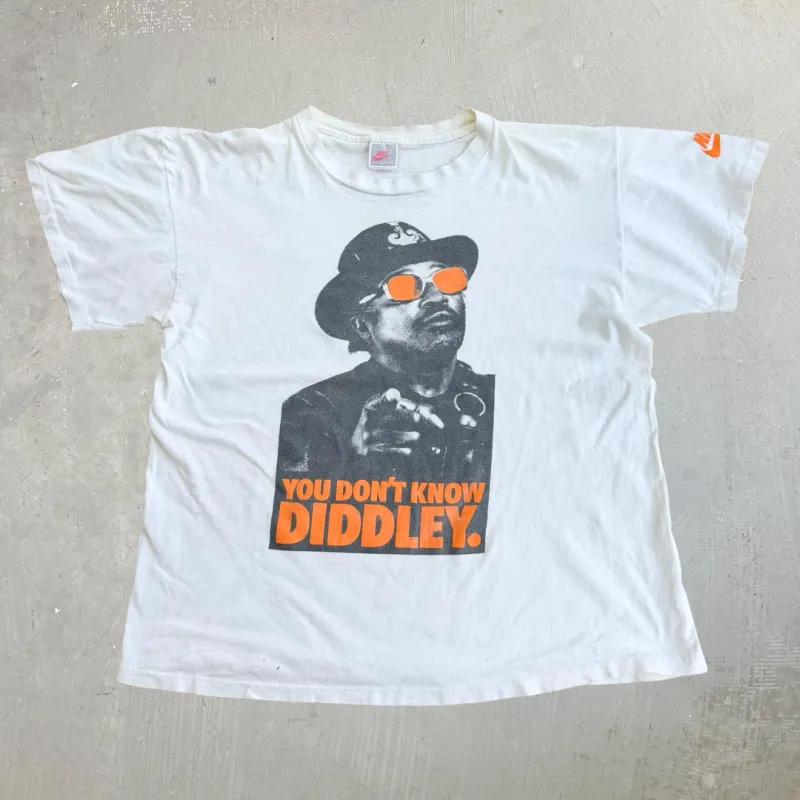 J- Vintage 90s Nike Bo Diddley You Don't Know Diddley Graphic Made In USA Single Stitch Tee - L made by HG Vintage