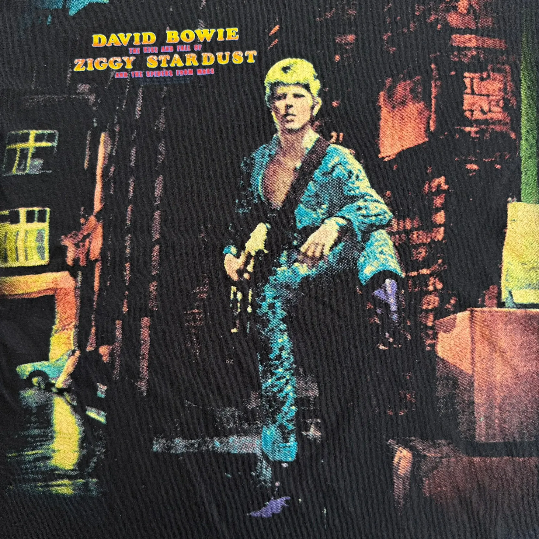 J- Vintage Liquid Blue David Bowie The Rise & Fall Of Ziggy Stardust Graphic Tee - L sold by HG Vintage product image thumbnail 2