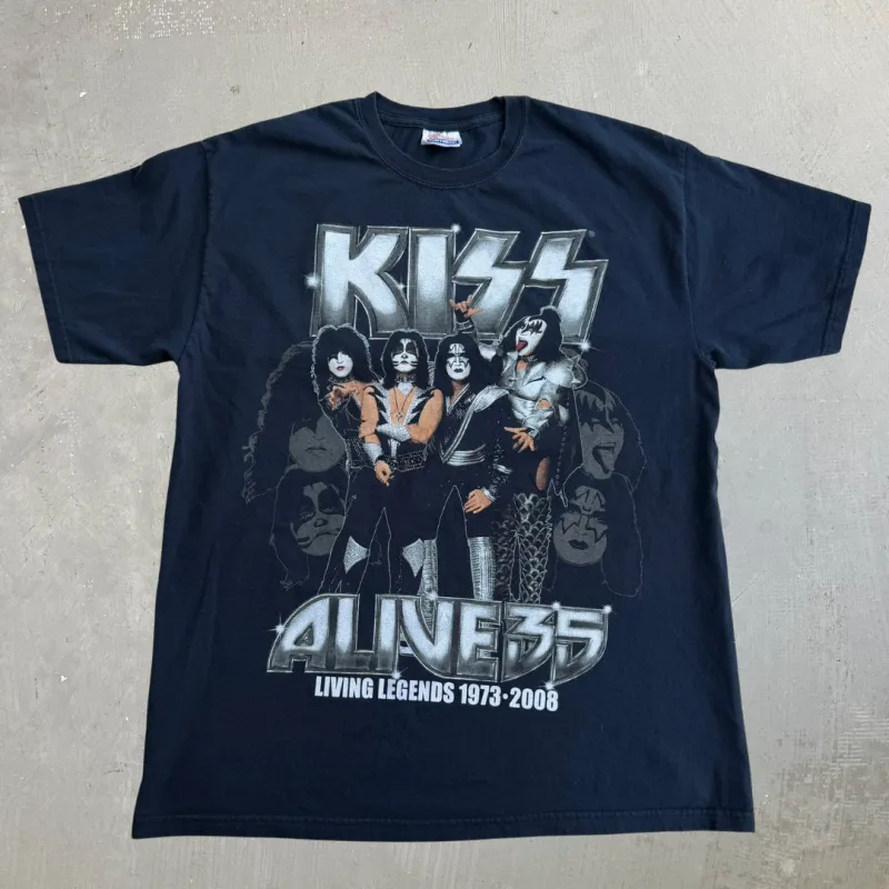 J- Vintage '08 Kiss Alive 35 Living Legends Tour Graphic Tee - L made by HG Vintage