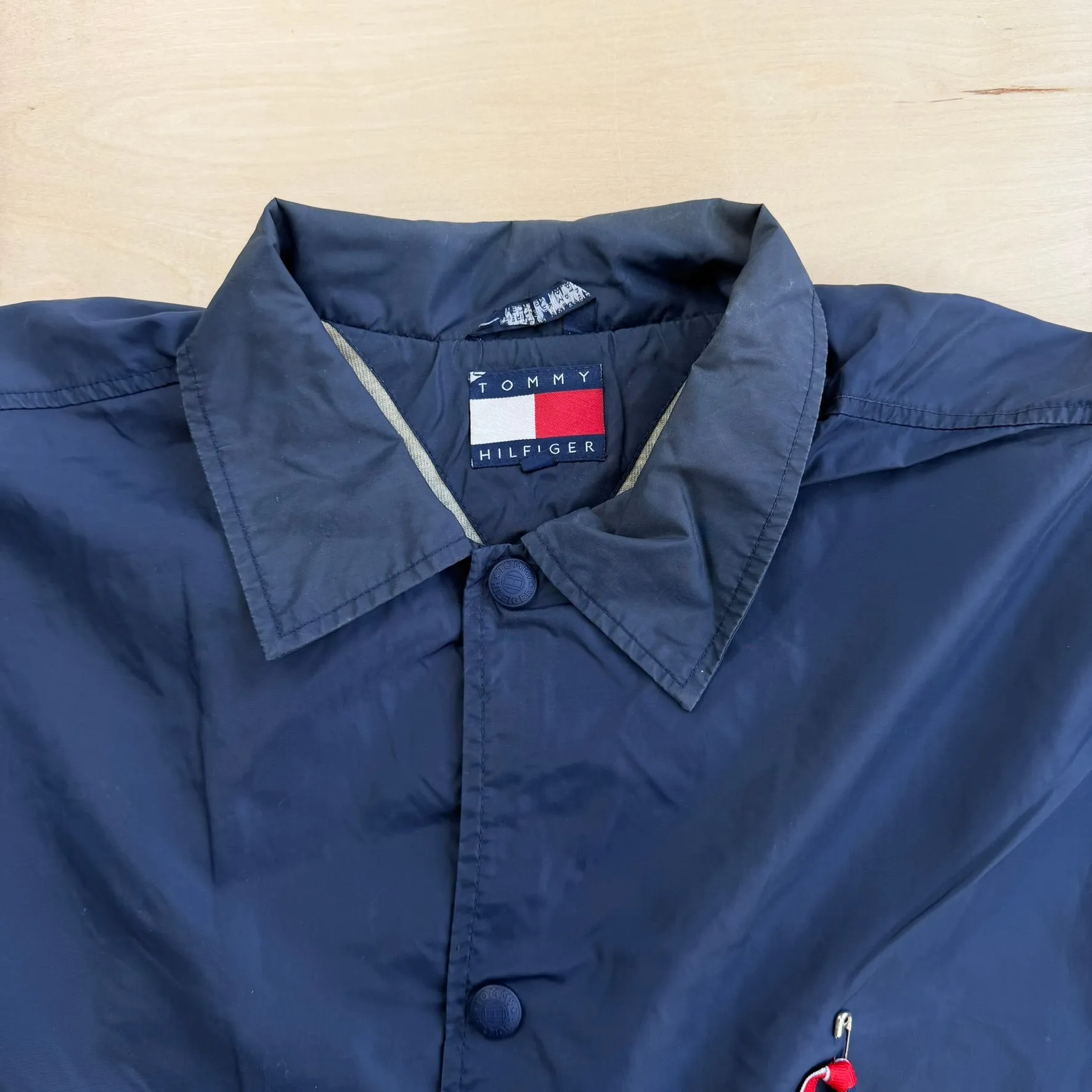 J- Vintage Tommy Hilfiger Embroidered Text Coach Jacket - L sold by HG Vintage product image thumbnail 2