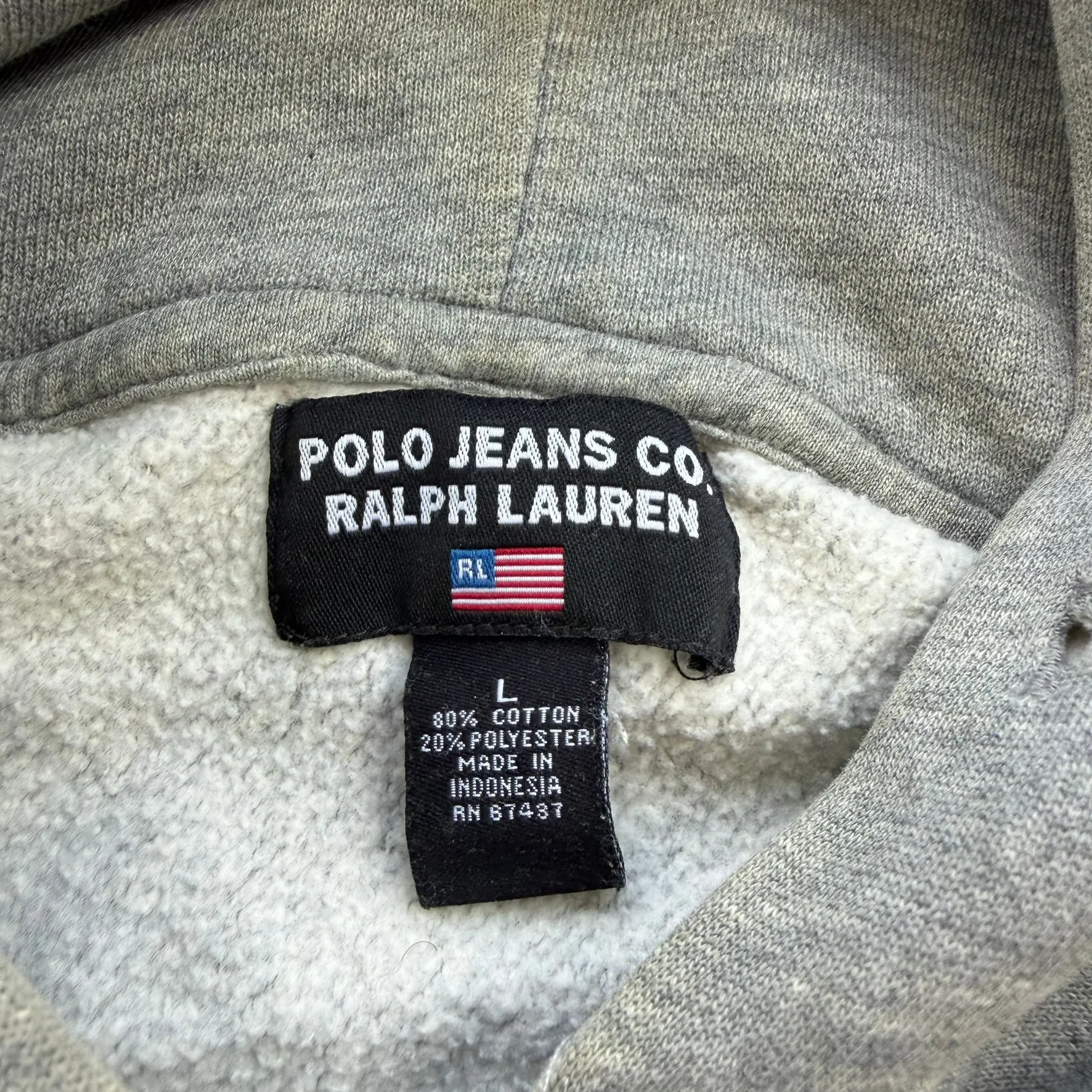 J- Vintage Polo Jeans RL Embroidered Text Hoodie - L sold by HG Vintage product image thumbnail 4