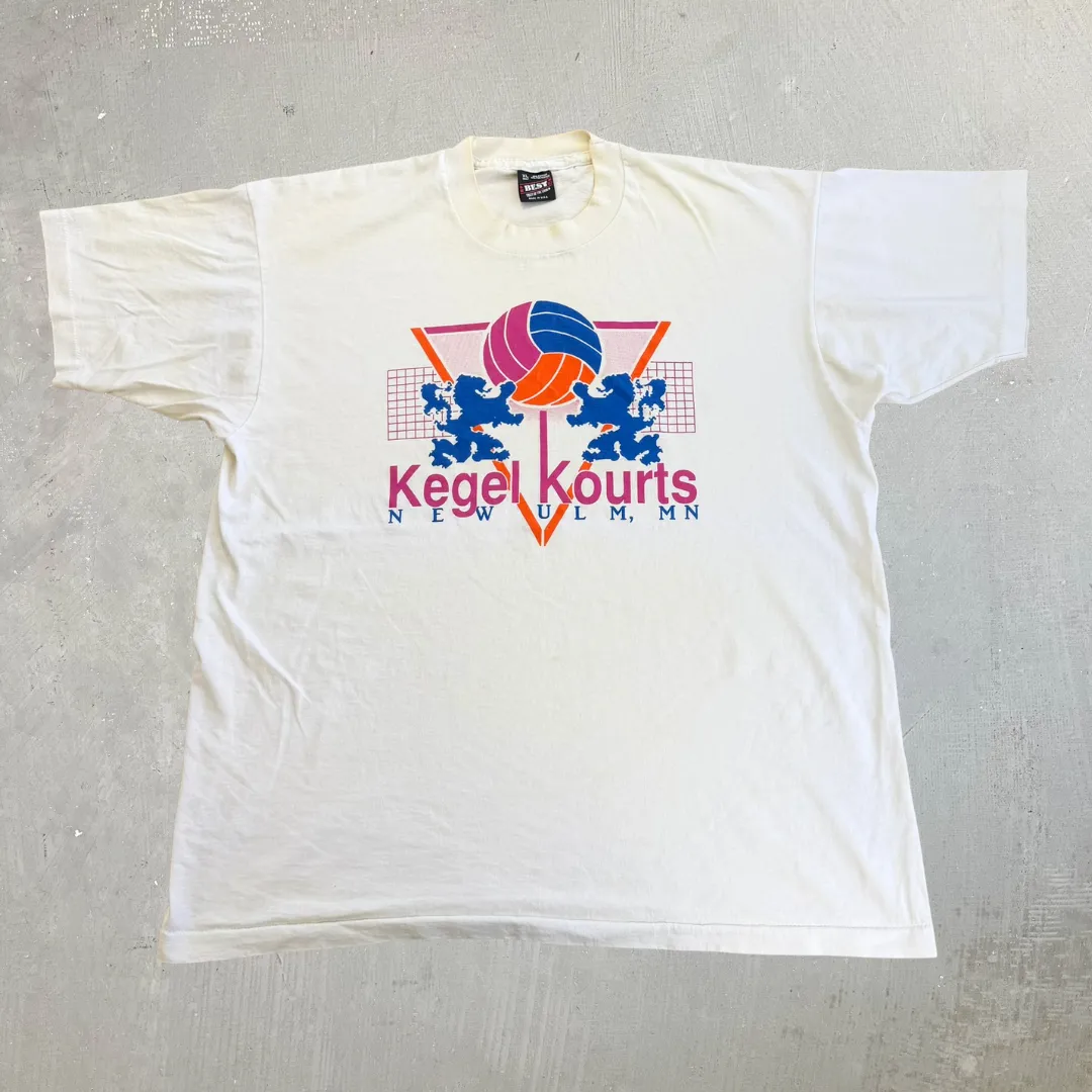 J- Vintage Kegel Kourts Volleyball New Ulm MN Made In USA Single Stitch Tee - XL sold by HG Vintage