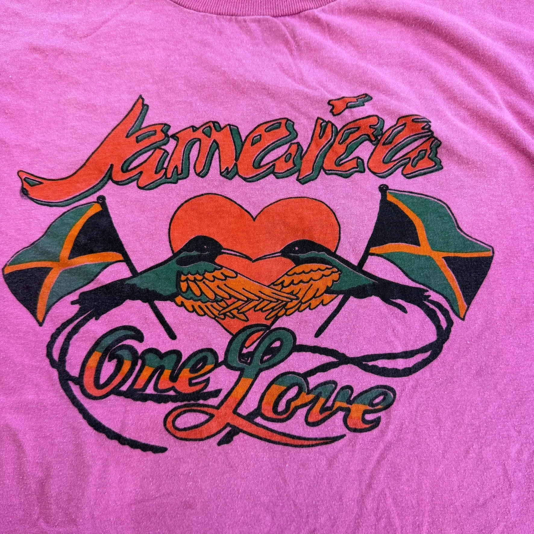 J- Vintage Jamaica One Love Graphic Single Stitch Tee - 50 (fits XL) sold by HG Vintage product image thumbnail 2