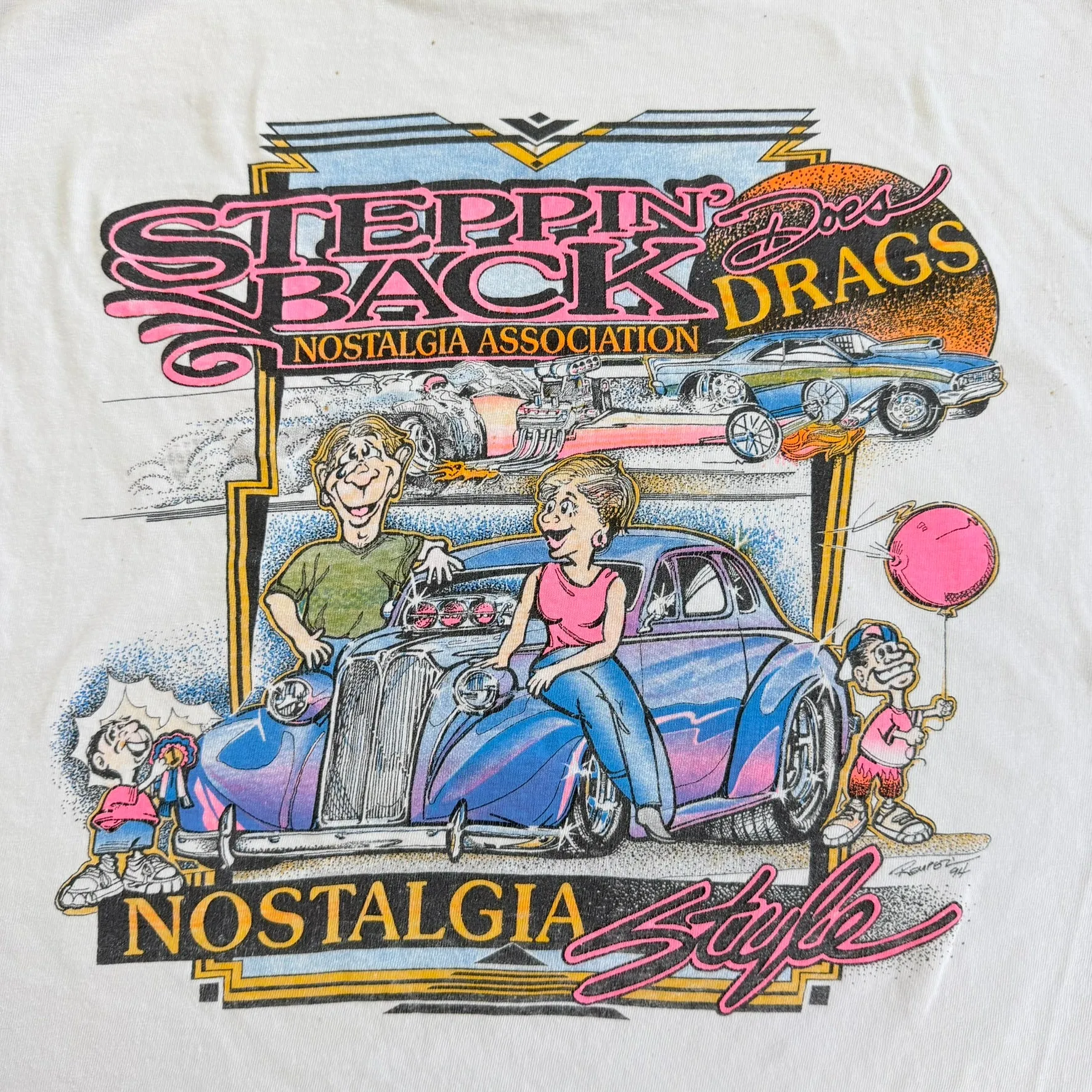 J- Vintage '94 Steppin' Back Nostalgia Style Car Graphic Single Stitch Tee - L sold by HG Vintage product image thumbnail 4