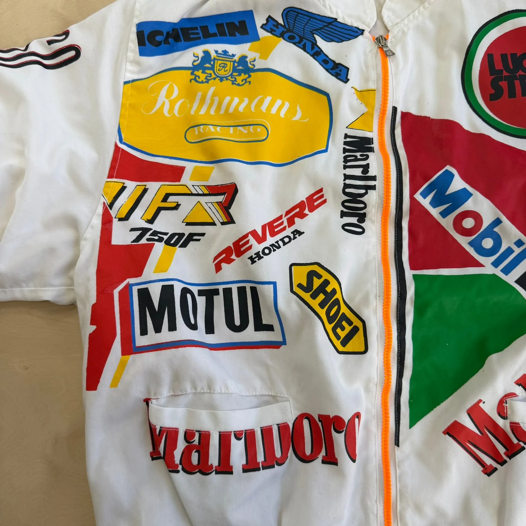 J- Vintage Aprilia Motorcycles Lightweight Bomber Jacket - L sold by HG Vintage product image thumbnail 3