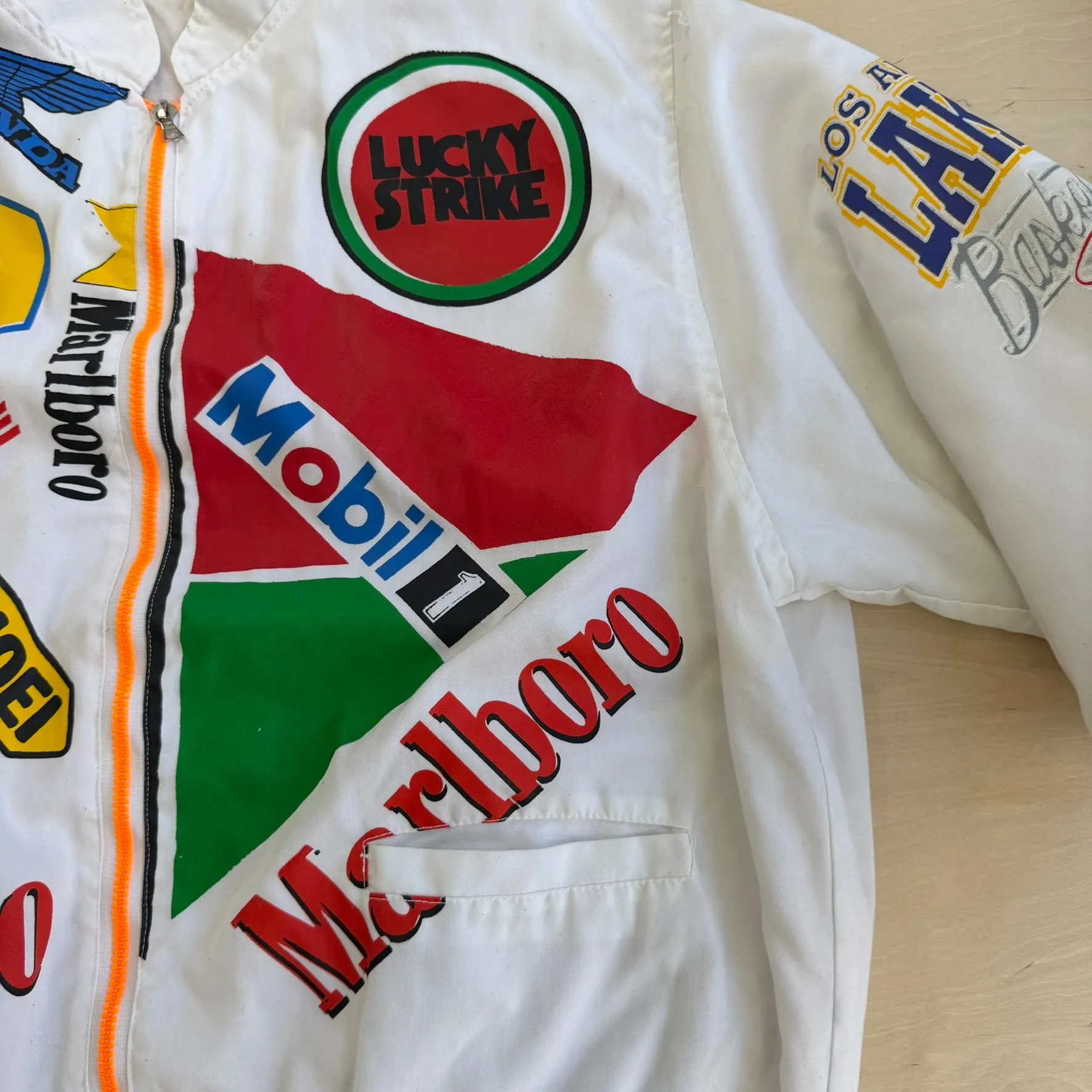 J- Vintage Aprilia Motorcycles Lightweight Bomber Jacket - L sold by HG Vintage product image thumbnail 4