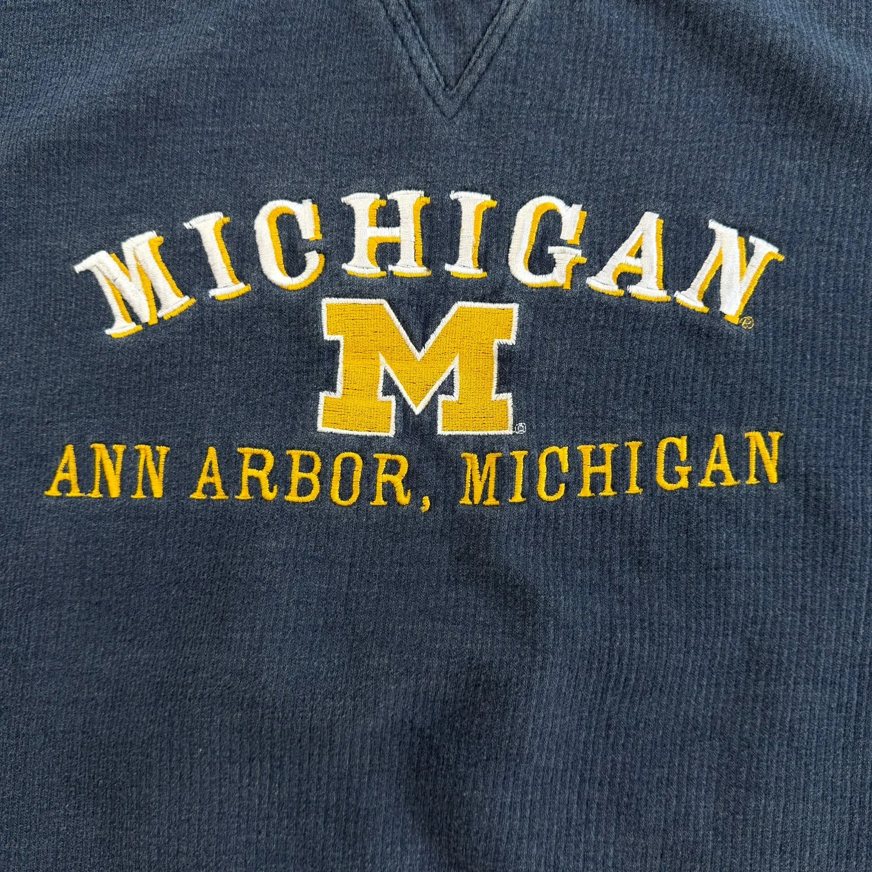 J- Vintage University Of Michigan Ann Arbor Embroidered Logo Crewneck - 2XL sold by HG Vintage product image thumbnail 2