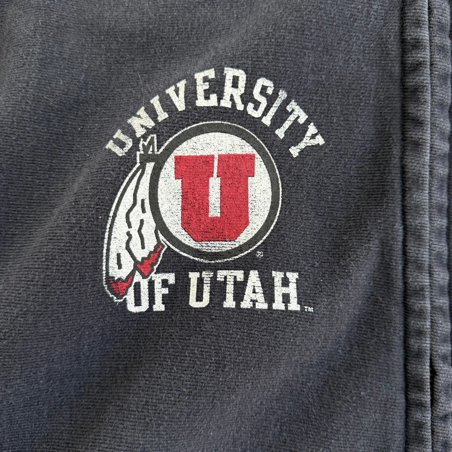 J- Vintage University Of Utah Logo Graphic Zip Up Champion Reverse Weave Hoodie - L sold by HG Vintage product image thumbnail 2