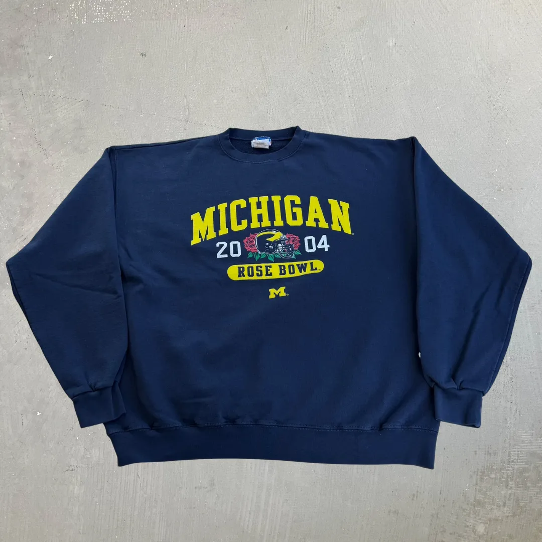 J- Vintage '04 University Of Michigan Rose Bowl Football Graphic Crewneck - XL sold by HG Vintage