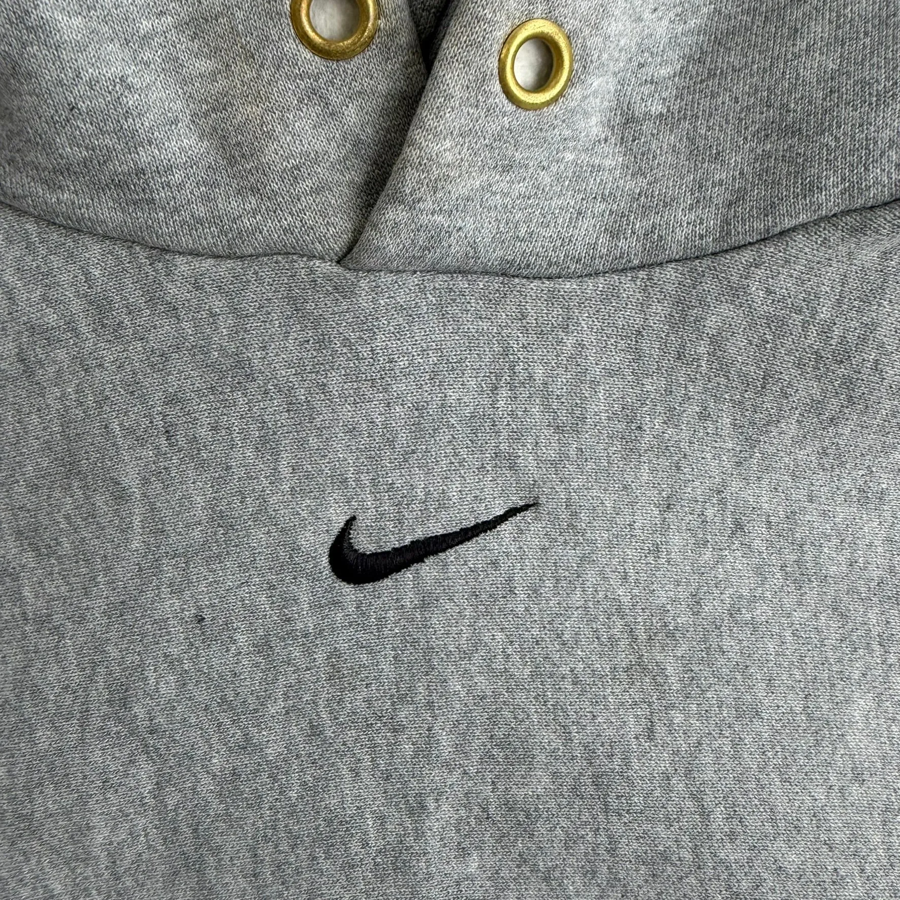 J- Vintage Nike Center Swoosh Embroidered Grey Hoodie - XL sold by HG Vintage product image thumbnail 3