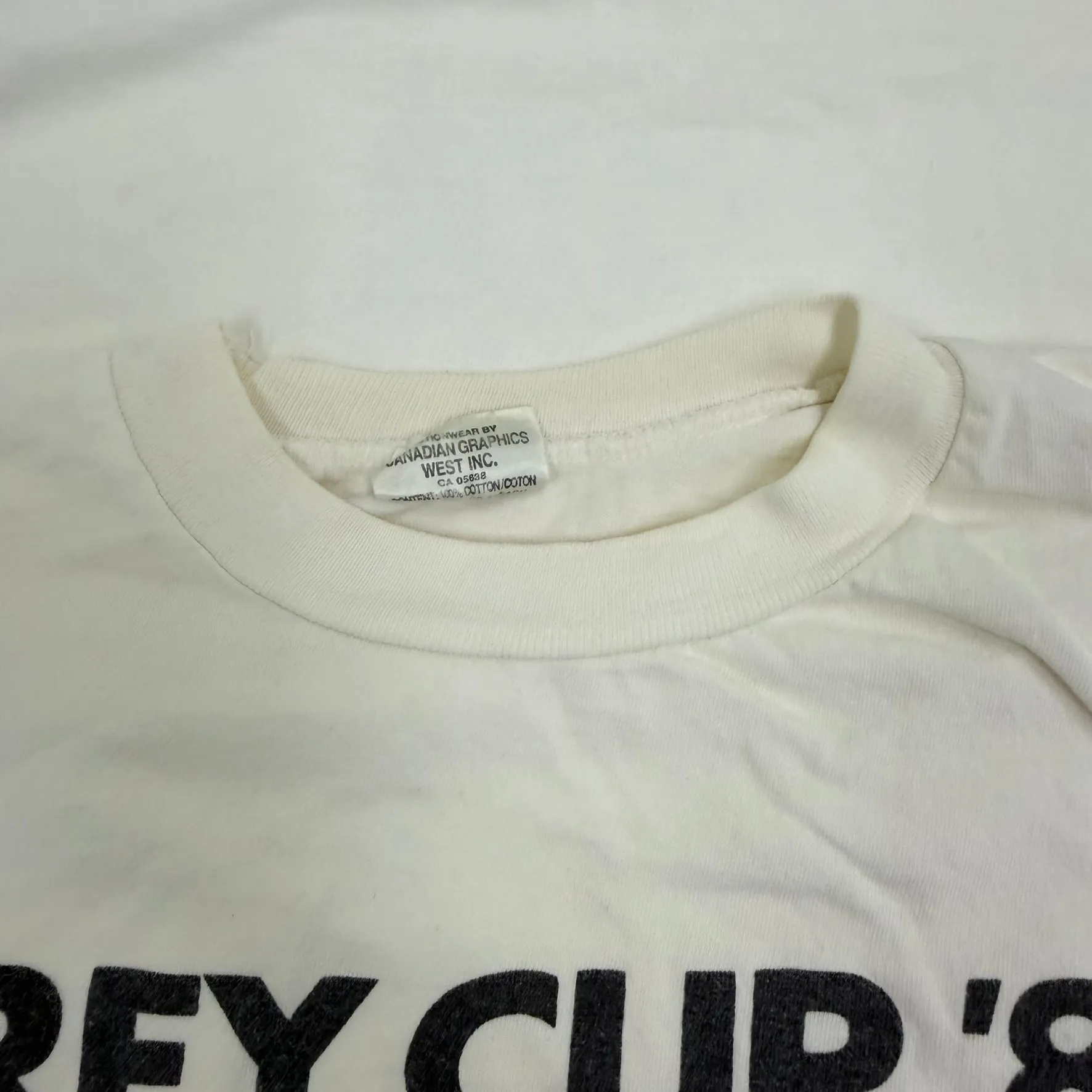 J- Vintage '89 Saskatchewan Roughriders CFL Grey Cup Champions Roster Graphic Single Stitch Tee - L sold by HG Vintage product image thumbnail 4