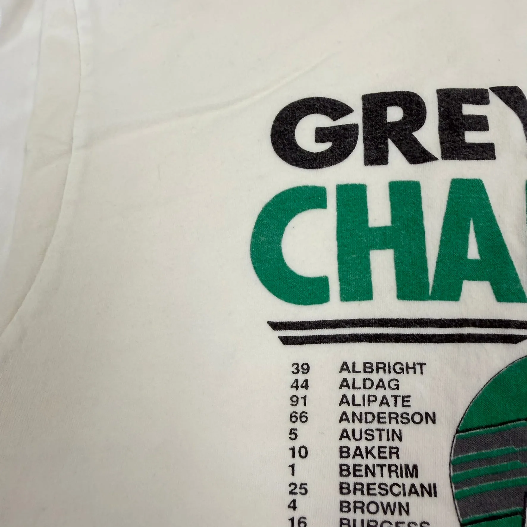 J- Vintage '89 Saskatchewan Roughriders CFL Grey Cup Champions Roster Graphic Single Stitch Tee - L sold by HG Vintage product image thumbnail 5