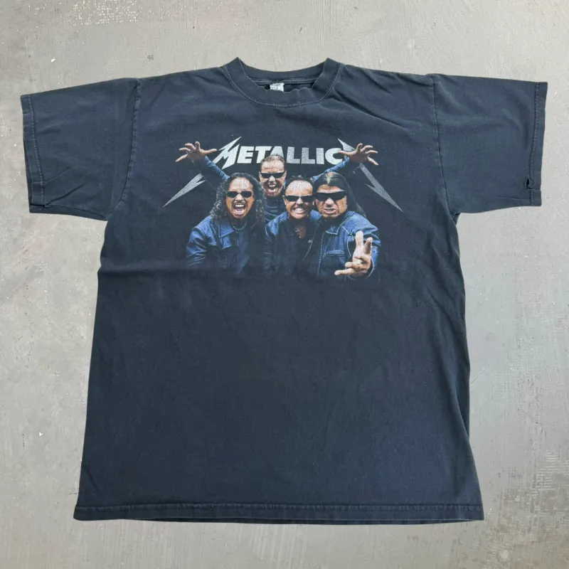 J- Vintage '08 Metallica World Magnetic Tour North America Picture Tee - L made by HG Vintage