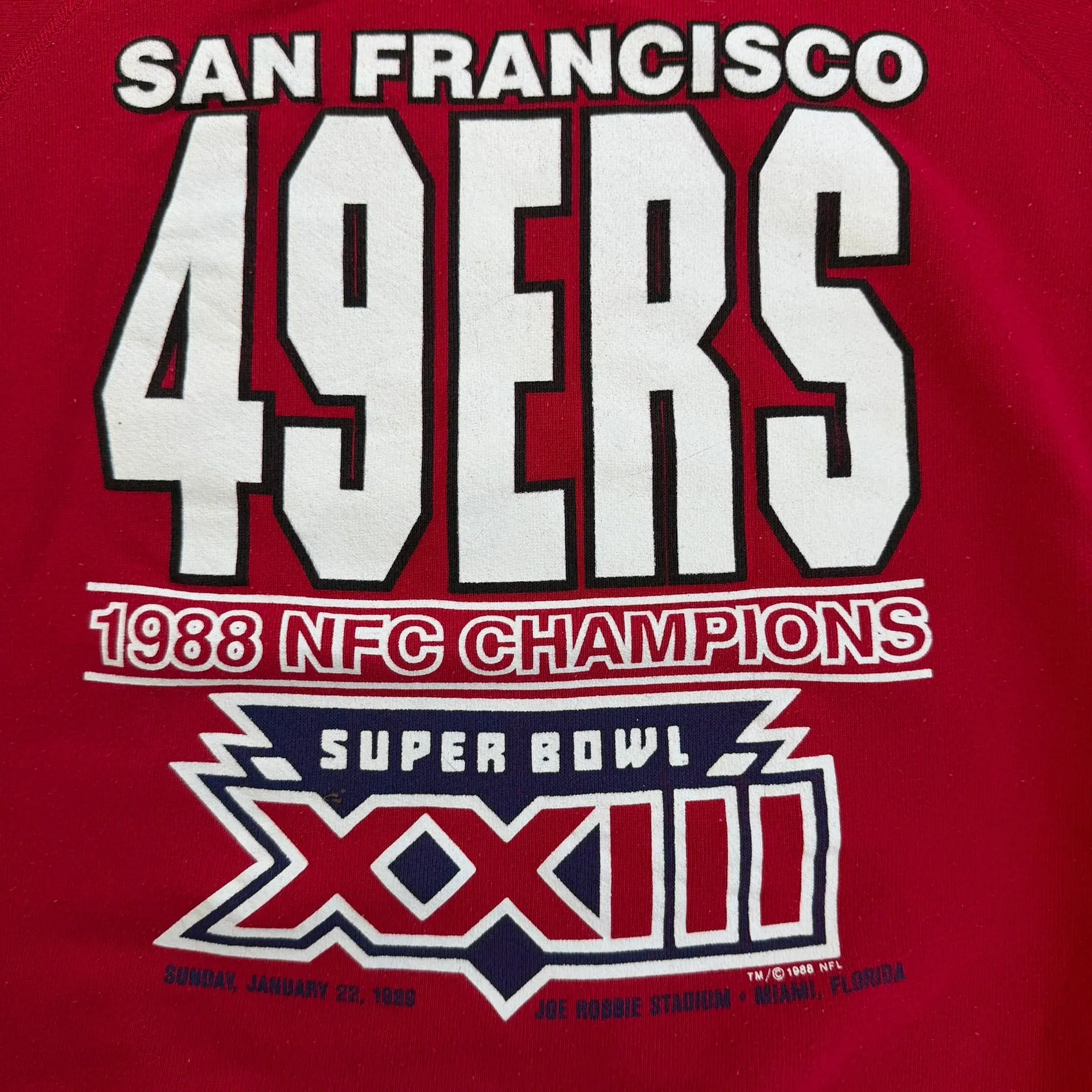 J- Vintage '88 San Francisco 49ers NFC Champs NFL Graphic Crewneck - L sold by HG Vintage product image thumbnail 2