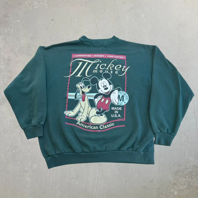 J- Vintage Disney Mickie Mouse American Classic Graphic Made In USA Crewneck - L made by HG Vintage
