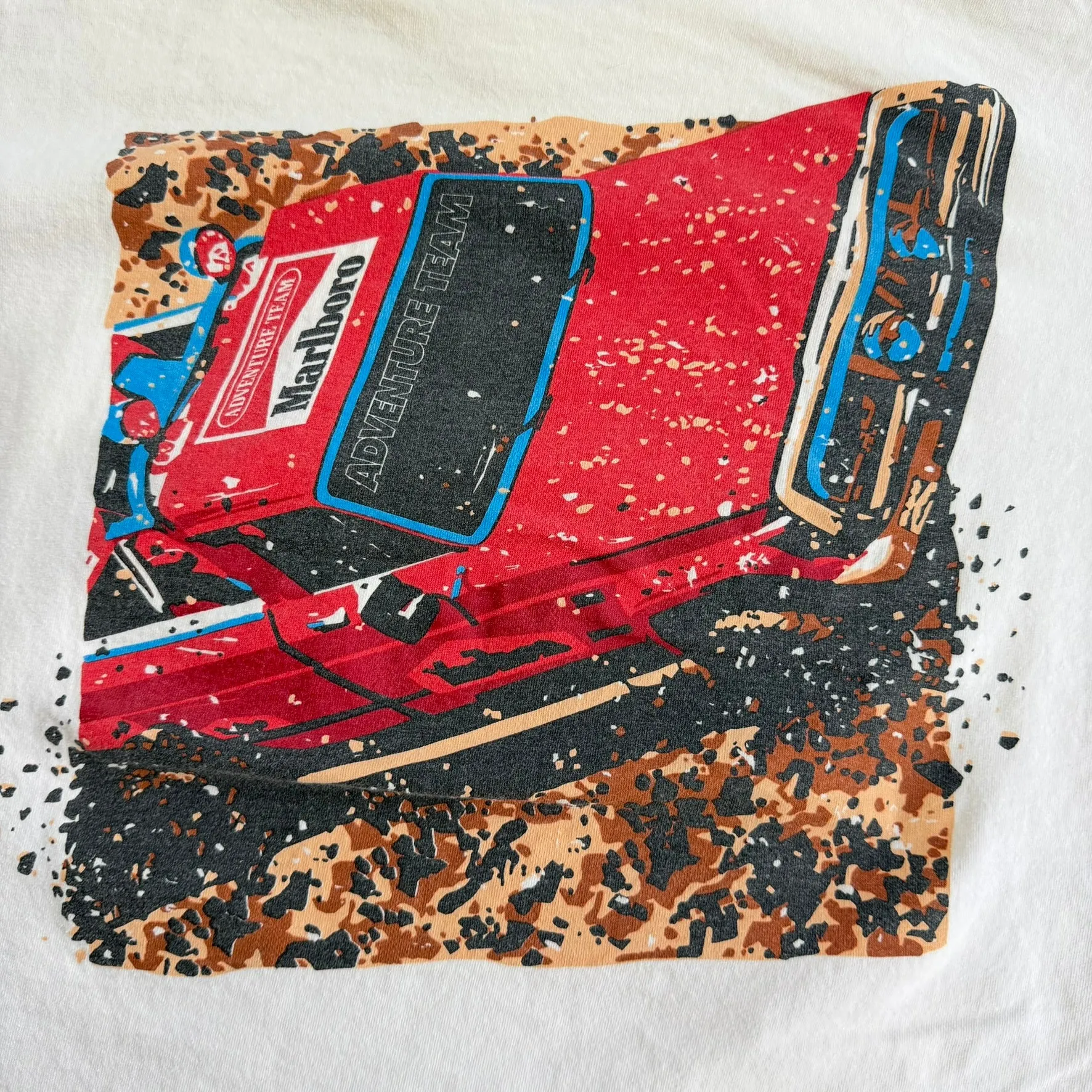J- Vintage Marlboro Adventure Team Race Car Graphic Made In USA Single Stitch Pocket Tee - OSFA (fits L) sold by HG Vintage product image thumbnail 4