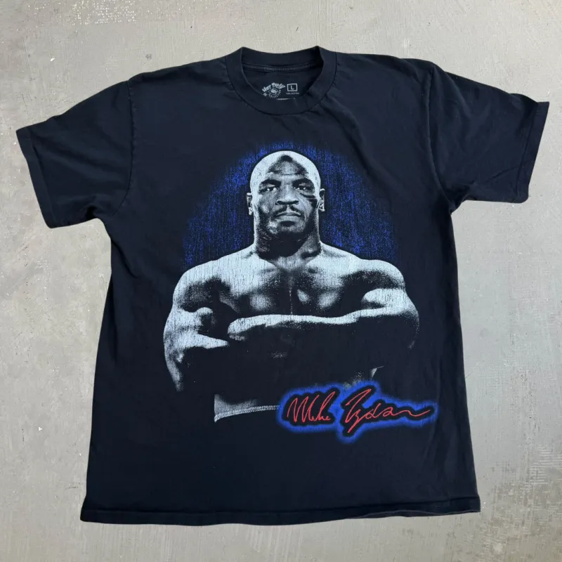 J- Mike Tyson Hallf Of Fame Picture & Graphic Tee - L made by HG Vintage
