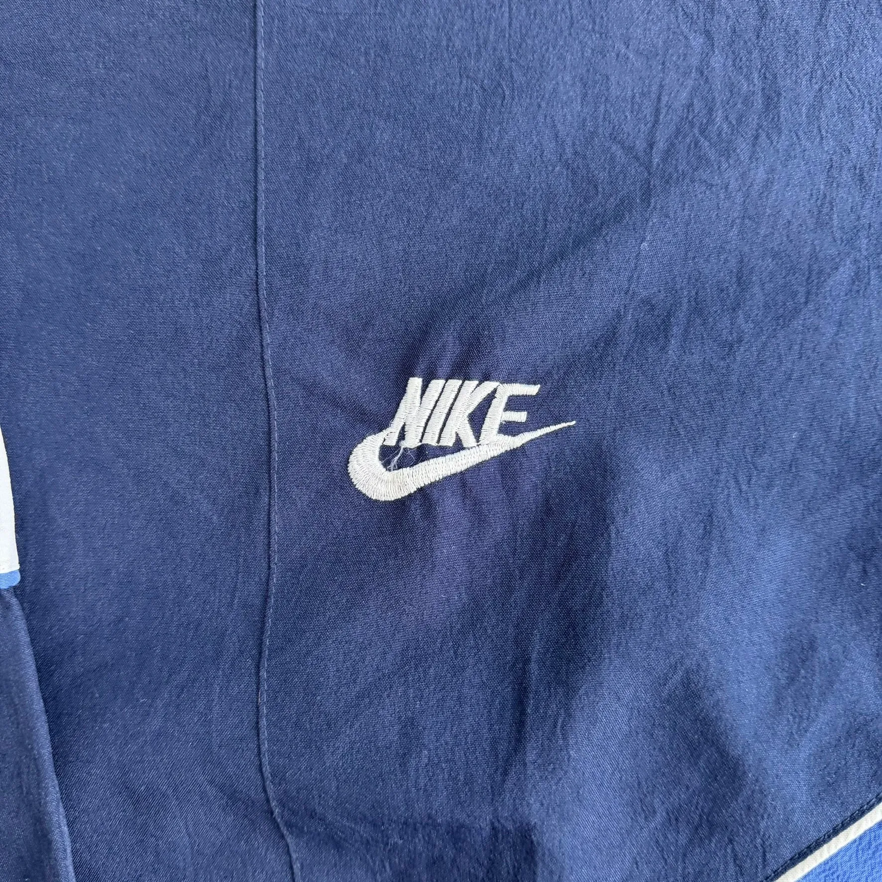 J- Vintage 90s Nike Embroidered Swoosh & Text Made In USA Zip Up Lightweight Jacket - L sold by HG Vintage product image thumbnail 3