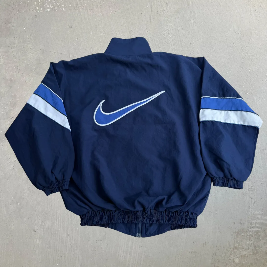J- Vintage 90s Nike Embroidered Swoosh & Text Made In USA Zip Up Lightweight Jacket - L sold by HG Vintage product image thumbnail 4