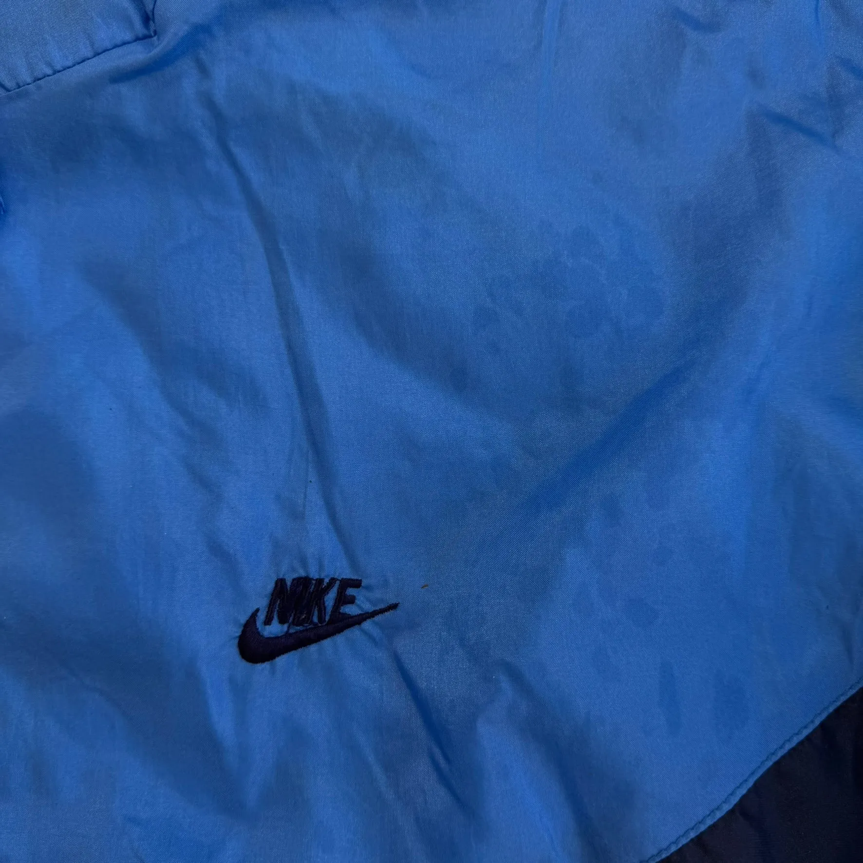 J- Vintage 90s Nike Embroidered Swoosh & Text Light Blue Zip Up Lightweight Jacket - L sold by HG Vintage product image thumbnail 2