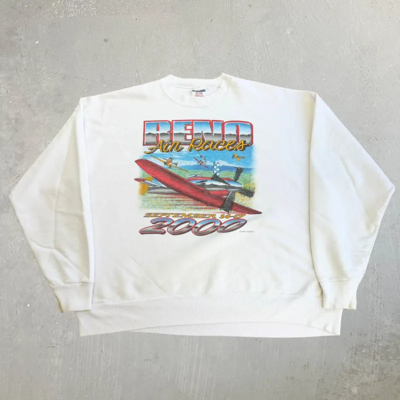 J- Vintage '00 Reno Air Races Graphic Crewneck - XL made by HG Vintage
