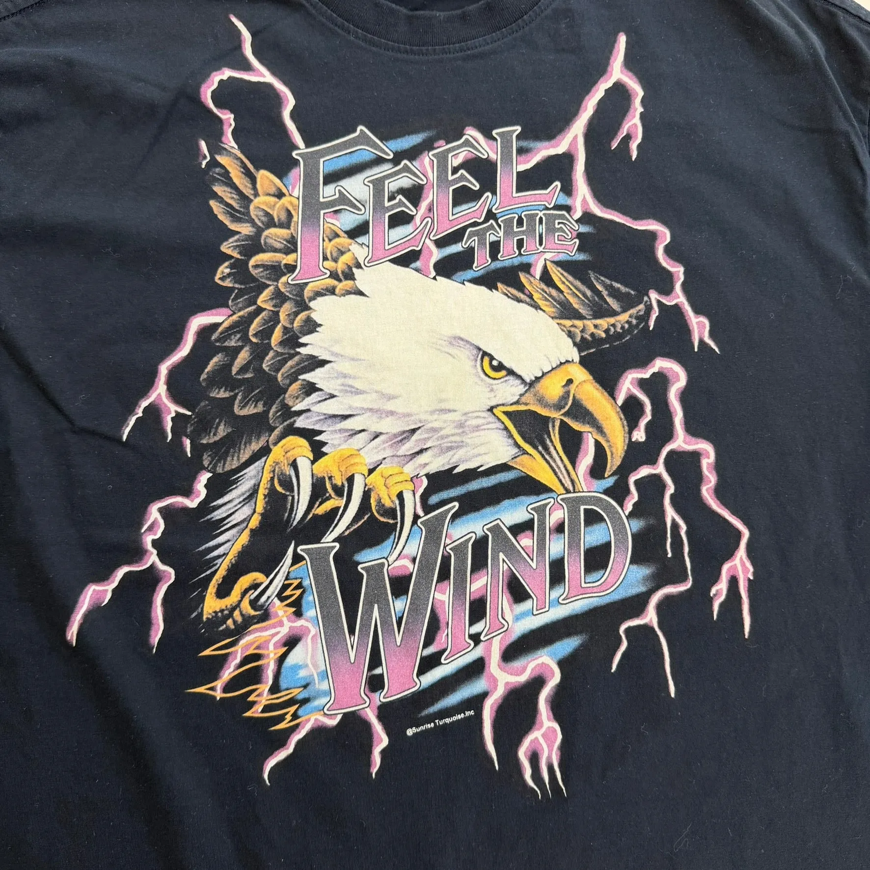 J- Vintage Feel The Wind Eagle & Thunder Graphic Tee - L sold by HG Vintage product image thumbnail 2
