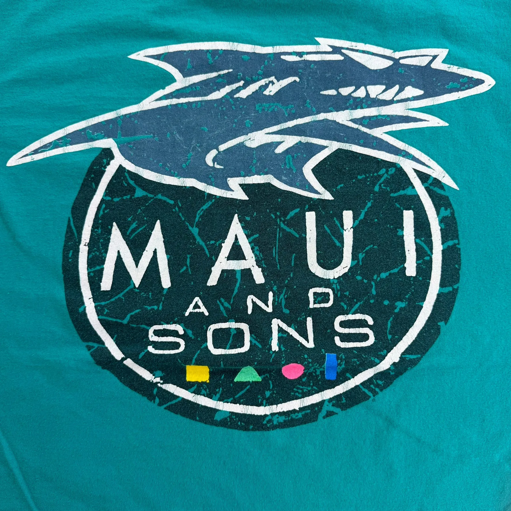 J- Vintage Maui & Sons Logo Graphic Made In USA Single Stitch Tee - L sold by HG Vintage product image thumbnail 4