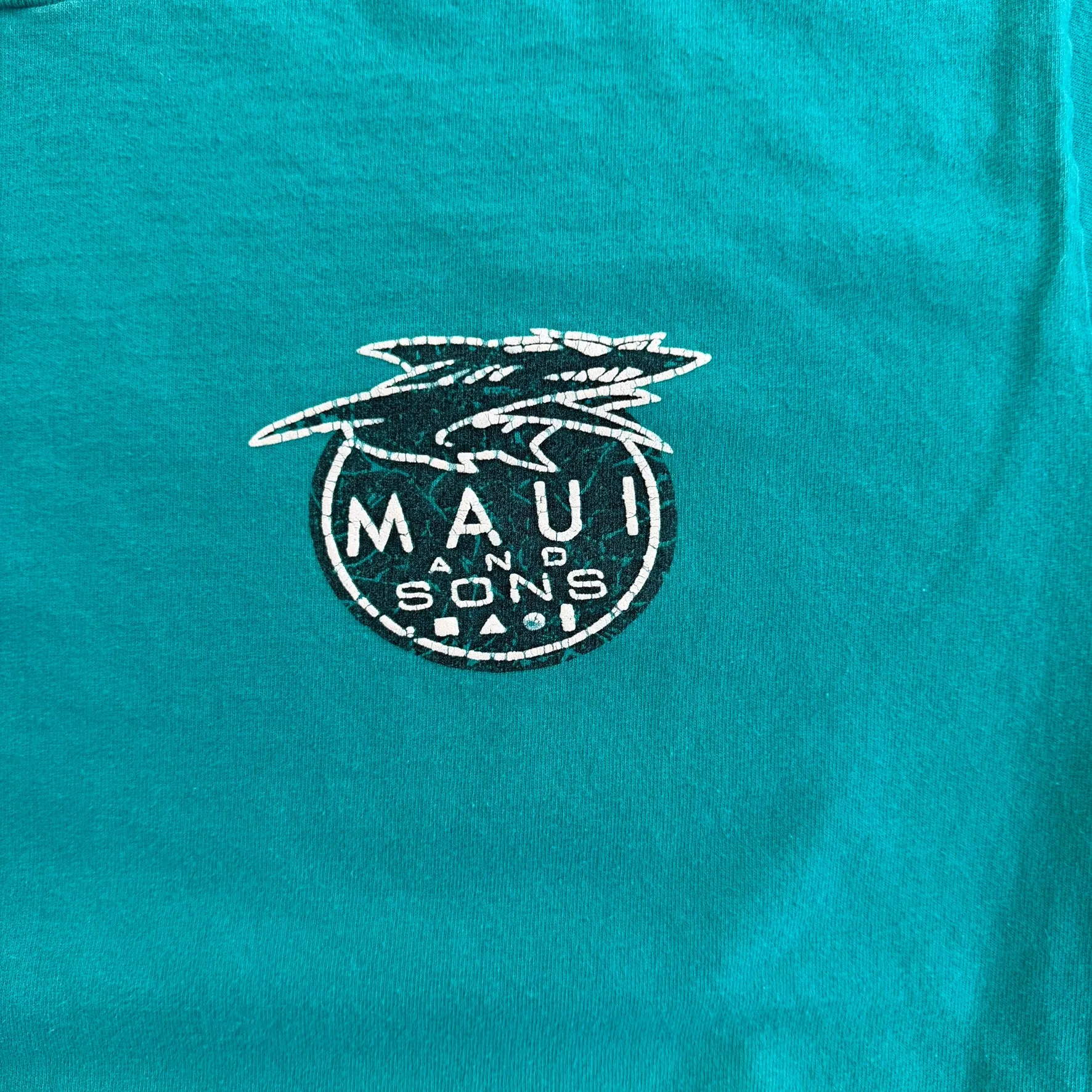 J- Vintage Maui & Sons Logo Graphic Made In USA Single Stitch Tee - L sold by HG Vintage product image thumbnail 2