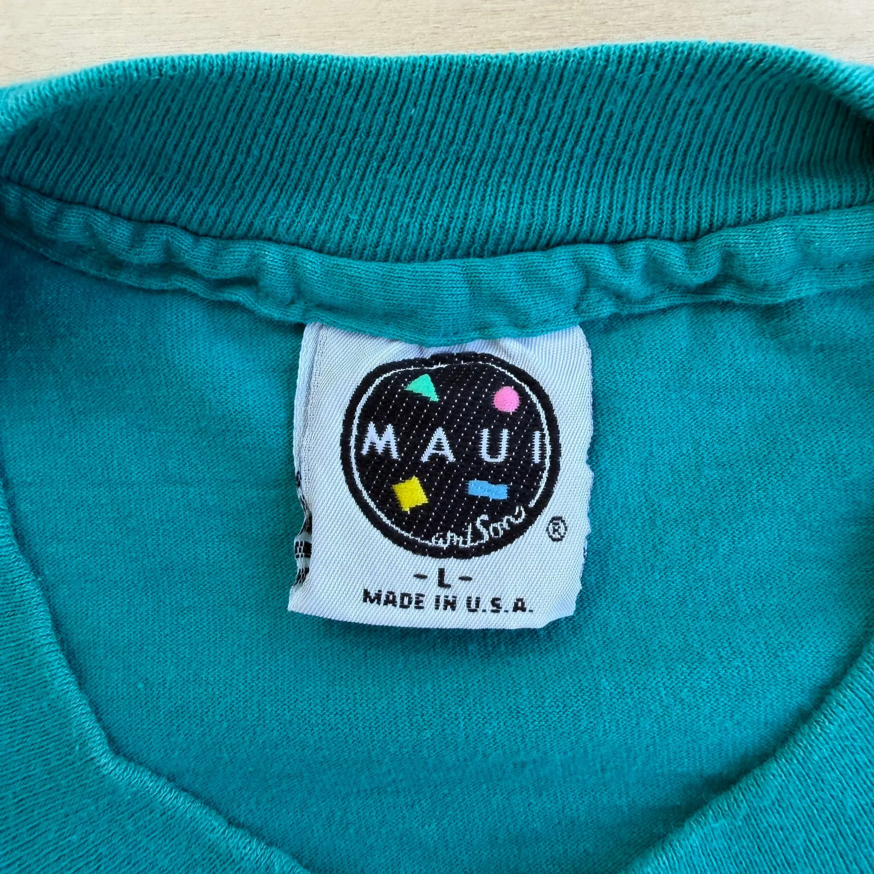 J- Vintage Maui & Sons Logo Graphic Made In USA Single Stitch Tee - L sold by HG Vintage product image thumbnail 5