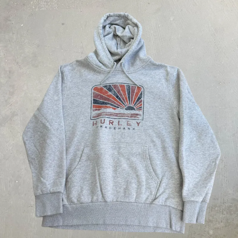 J- Vintage Hurley Trademark Logo & Graphic Hoodie - L made by HG Vintage