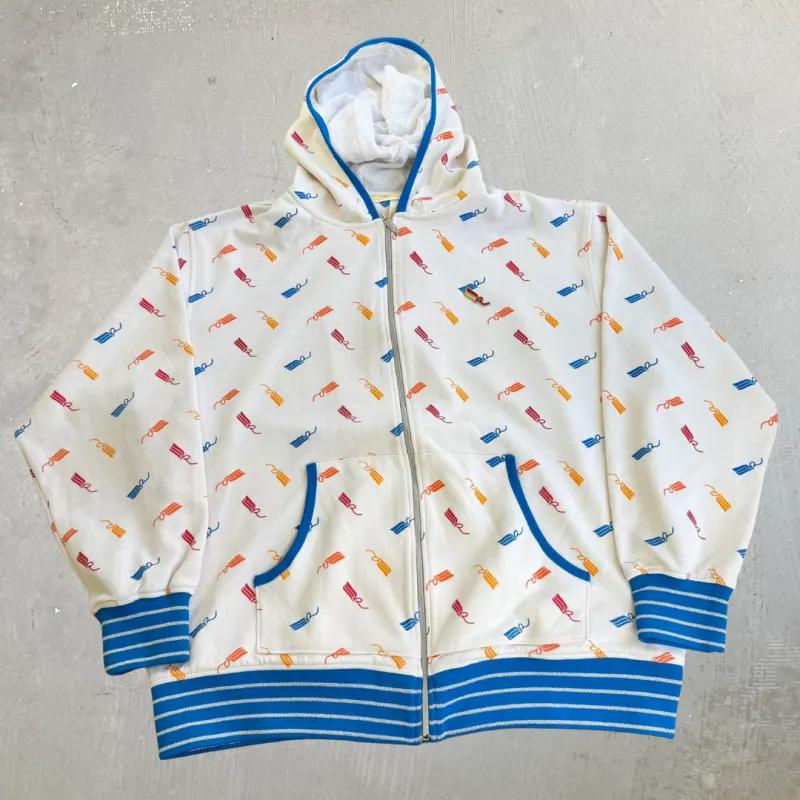 J- Vintage Rocawear Logo All Over Print Zip Up Hoodie - 2XL made by HG Vintage