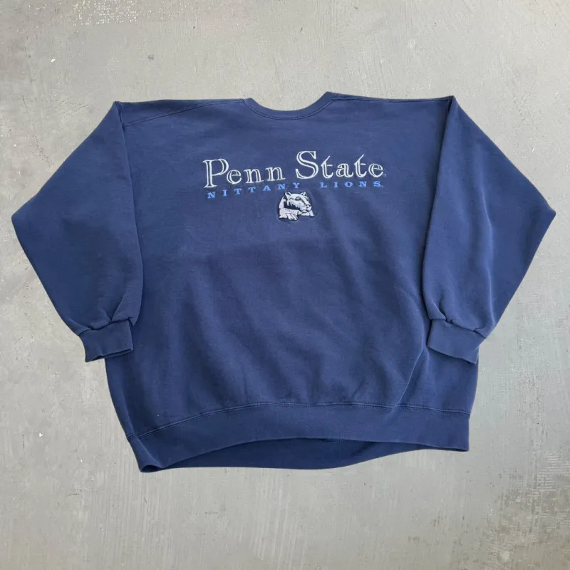 J- Vintage Penn State Nittany Lions Embroidered Logo & Text Made In USA Crewneck - 2XL made by HG Vintage