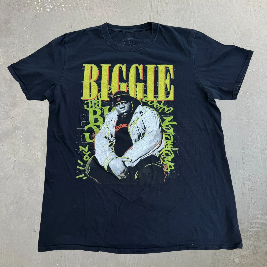 J- Notorious BIG Biggie Graphic Picture Tee - L sold by HG Vintage