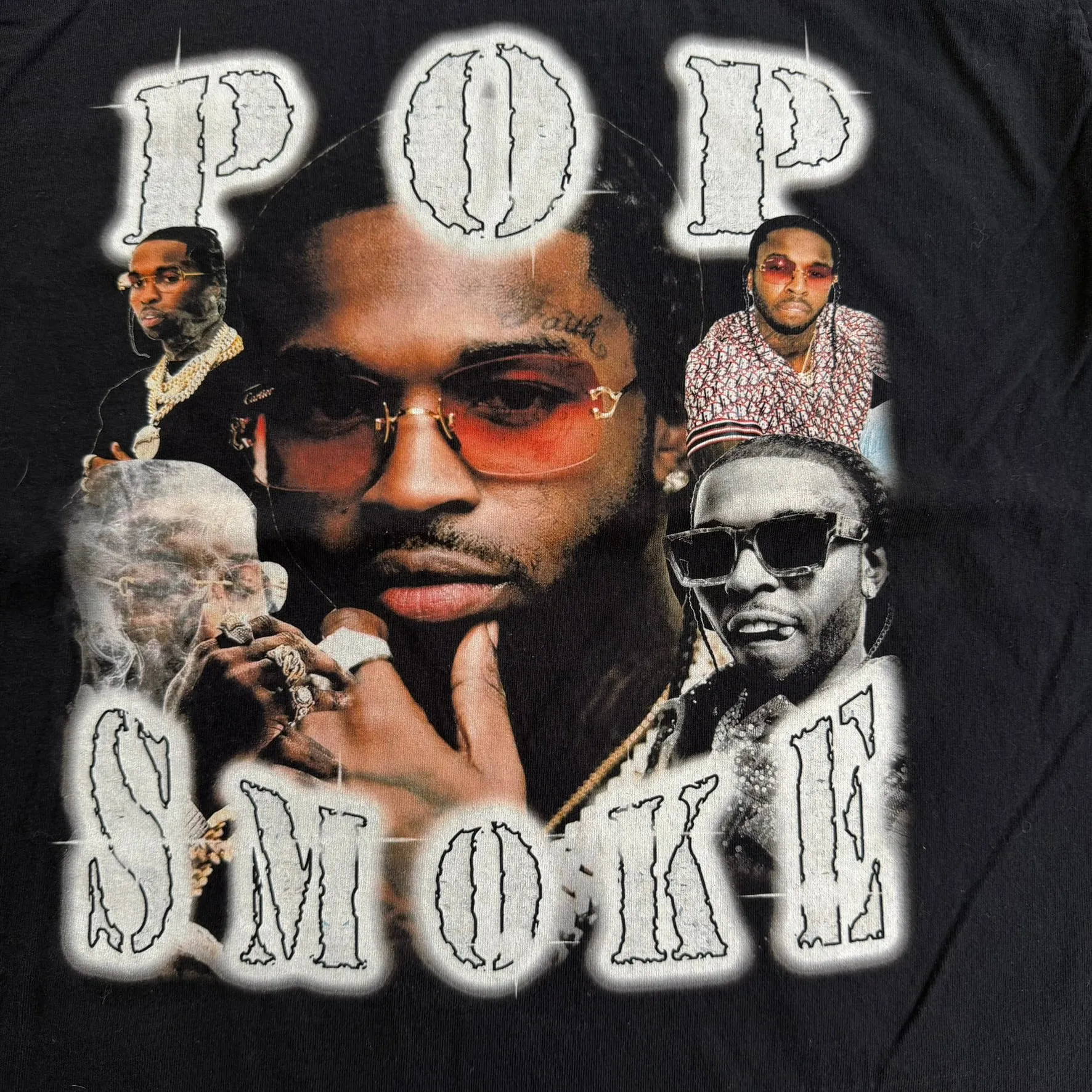 J- Pop Smoke Text & Pictures Graphic Made In USA Tee - L sold by HG Vintage product image thumbnail 2