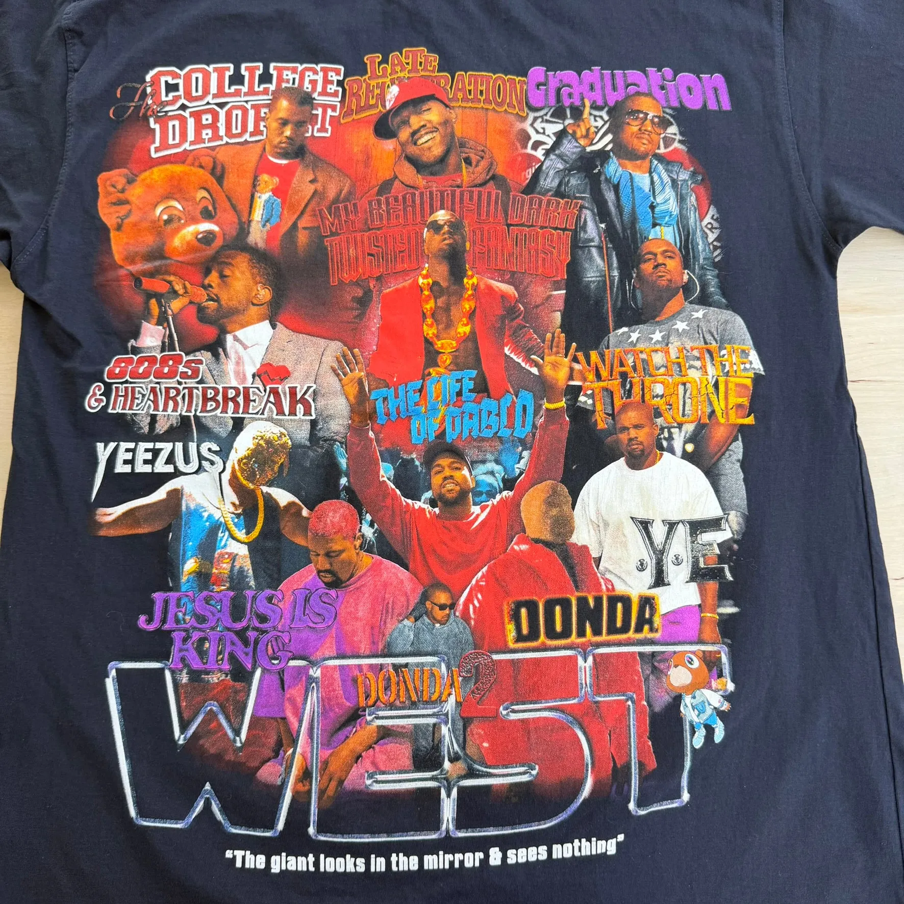 J- Kanye West Text & Pictures Graphic Marino Morwood Tag Tee - M sold by HG Vintage product image thumbnail 4