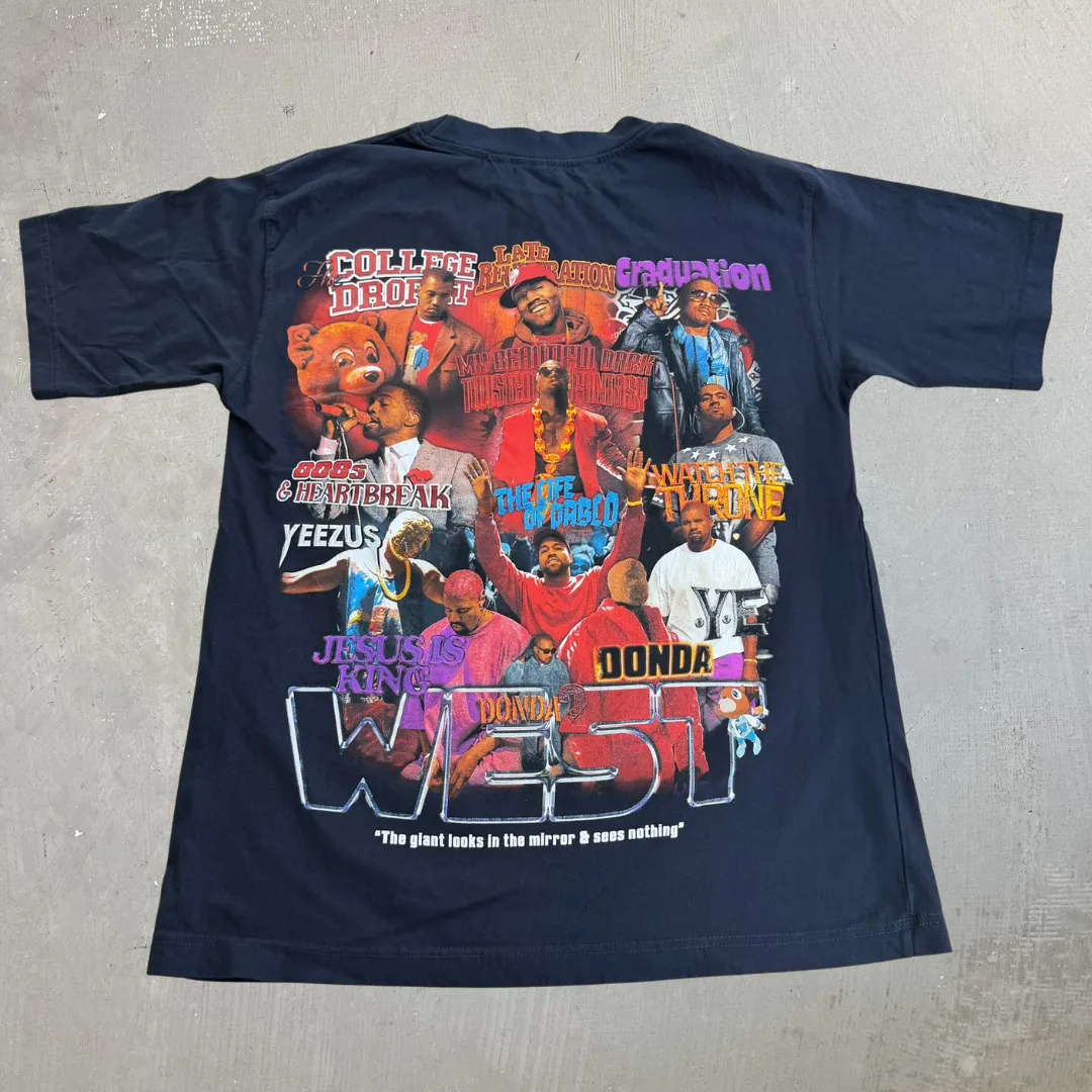 J- Kanye West Text & Pictures Graphic Marino Morwood Tag Tee - M sold by HG Vintage product image thumbnail 3