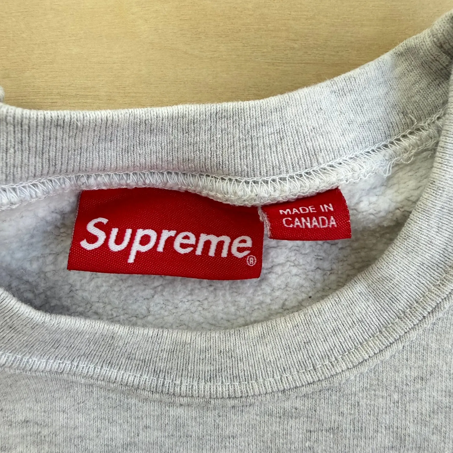 J- Supreme SS21 Small Box Logo Embroidered Grey Crewneck - M sold by HG Vintage product image thumbnail 4