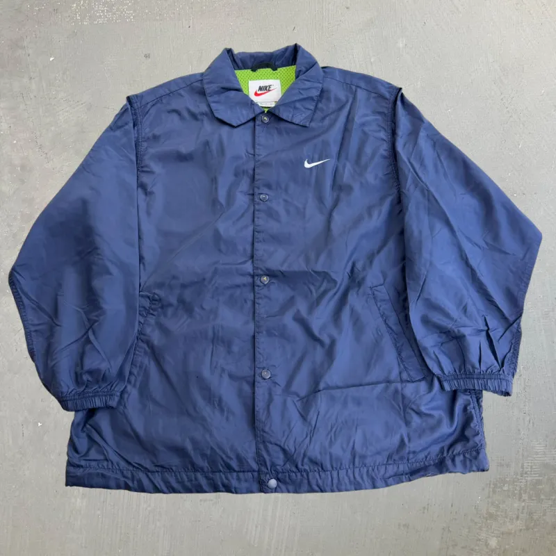 J- Vintage 90s Nike Embroidered Swoosh Coach Jacket - M (fits L) made by HG Vintage