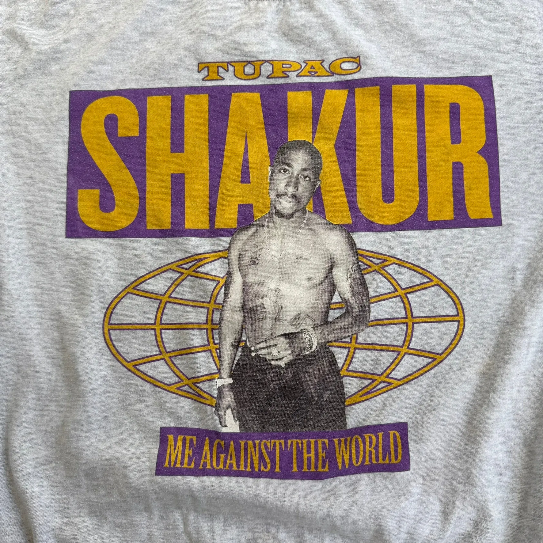 J- Tupac Shakur Me Against The World Picture & Text Crewneck - L sold by HG Vintage product image thumbnail 2
