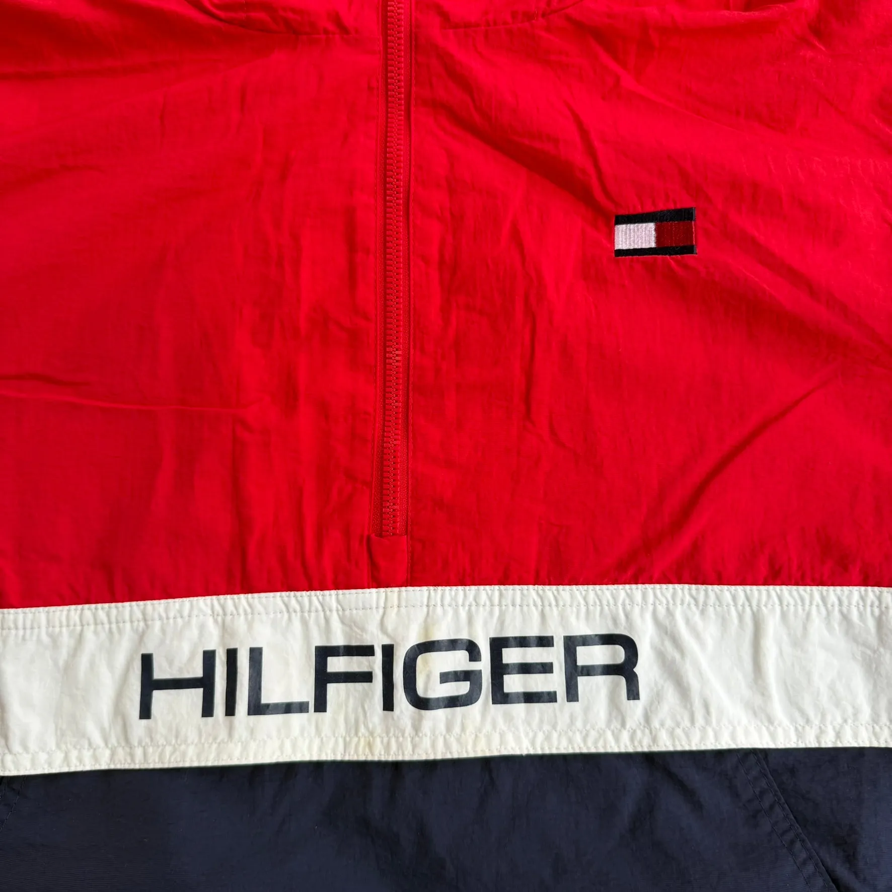 J- Vintage Tommy Hilfiger Color Block Lightweight Pull Over Anorak Jacket - XL sold by HG Vintage product image thumbnail 2