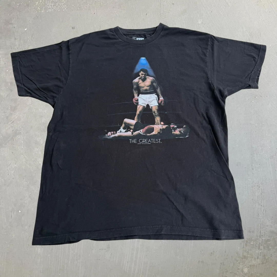 J- Muhammad Ali The Greatest Standing In Ring Picture Graphic Tee - XL sold by HG Vintage